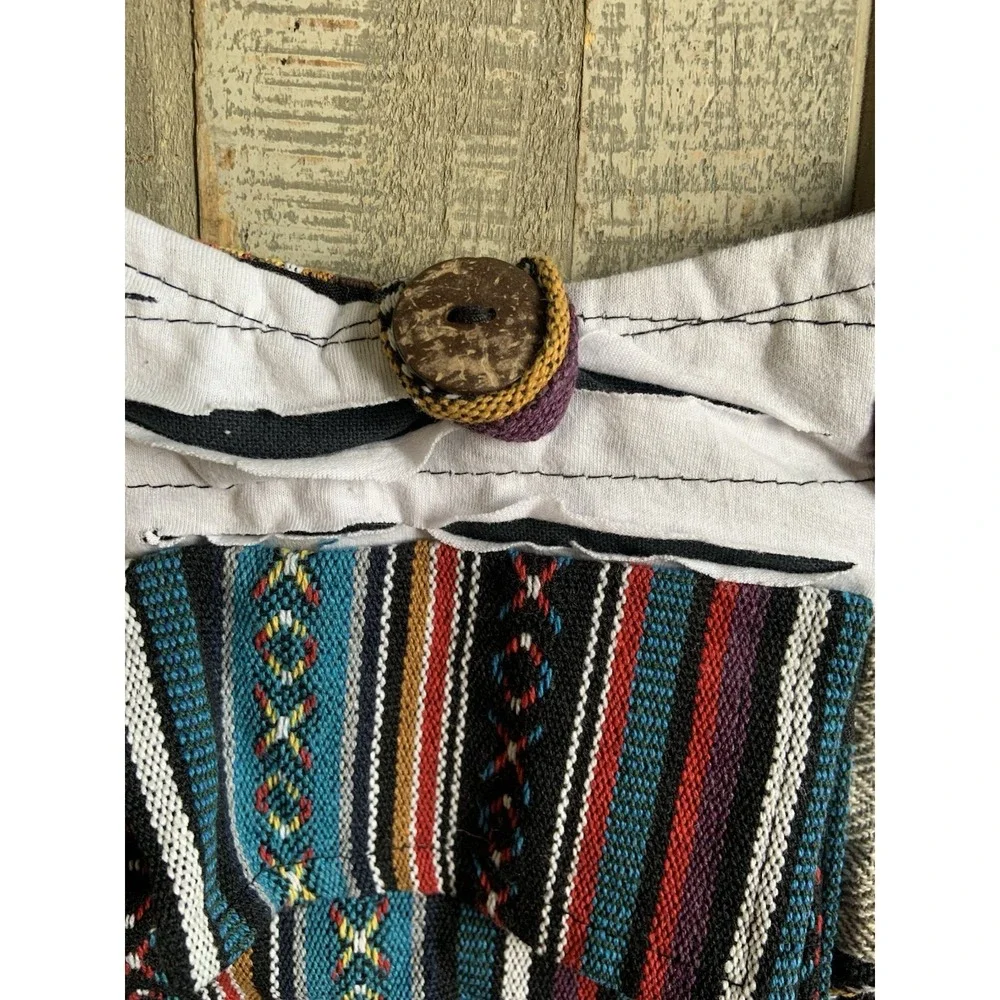 Rising International Patchwork Hobo Boho Bag Embroidered Cotton Nepal New NWT